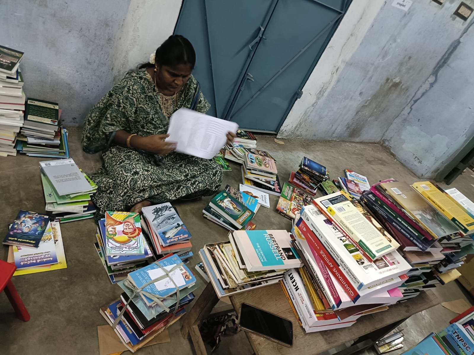 முழுநேர நூலகங்களுக்கான புதிய நூல்கள் பிரிக்கும் பகுதி